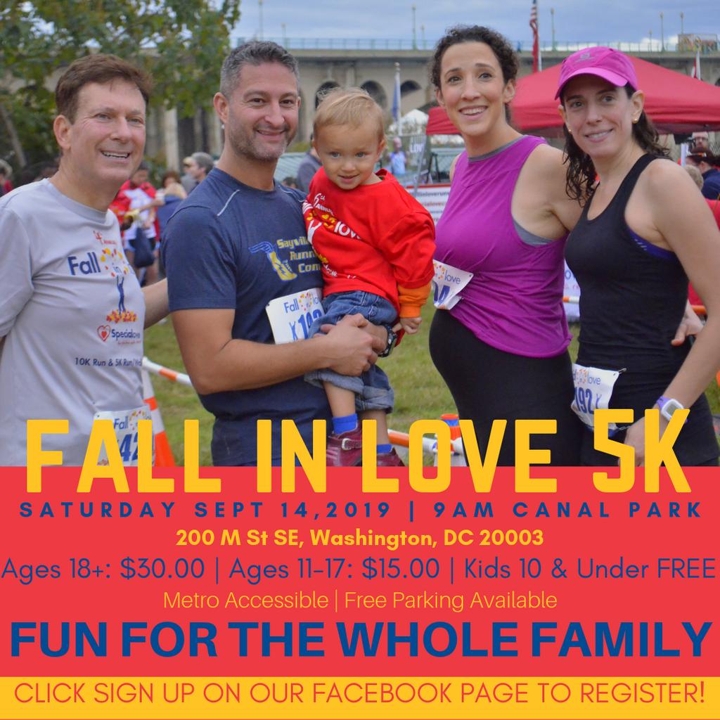 specialove_org's tweet image. The #FallInLove5K is coming fast, registered now! Fun for the whole #family with face painting, balloon artists, &amp;amp; more! Sign up today! bit.ly/2HtzETs #specialove #fundraiser #5k #5krace #childhoodcancer #dcruns #mdruns #varuns #washingtondc