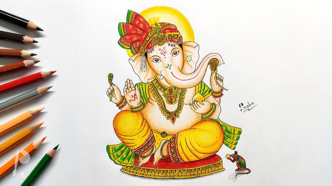 Lord Ganesha Drawing Easy | How to Draw Lord Ganesha Step by Step - YouTube