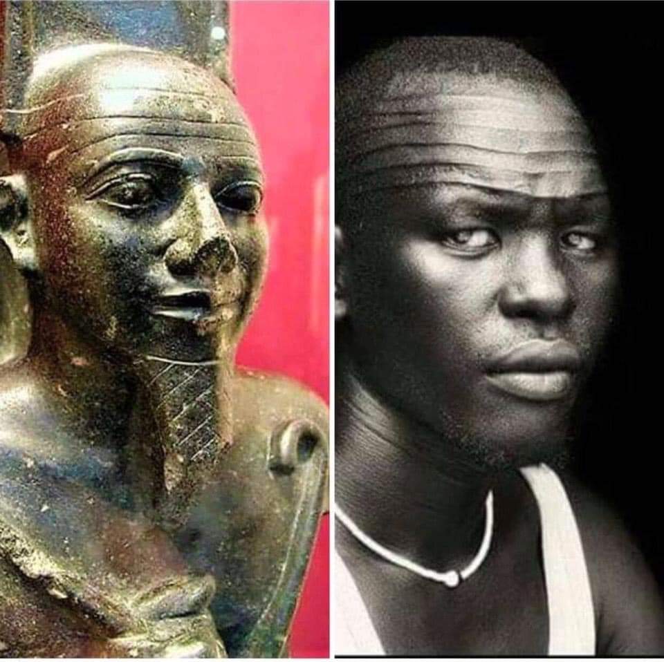 PSidandi's tweet photo. Sculpture of a Black Pharaoh bears striking resemblance to present day Lou Nuer, Dinka and Shilluk Luo or Lwo people who came out of Egypt #Luo_script Courtesy of Juba TV via @RaymondLadu @OjokRe @surum @emykhet @nicoles_lament @SpiritOfKisumu @Kerichjoseah @KefaOmbewa @MrManase https://t.co/HsNQtyTLHb