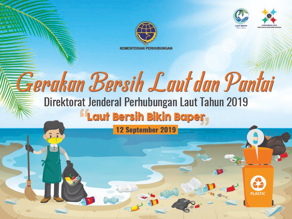 djplkemenhub151's tweet photo. #kawanlaut, yuk ikut berpartisipasi dalam acara gerakan Bersih Laut dan Pantai serentak di seluruh Indonesia. Ayo ajak semua keluarga, sahabat, tetangga, dan teman-teman kamu untuk sama-sama membersihkan laut dan pantai di sekitar kita dari sampah, terutama sampah plastik. https://t.co/zuRE1tRXGK