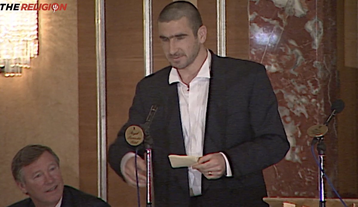 ManUtdTheRelig's tweet photo. Vive le Roi. Vive Le Cantona ❤️ Fascinating how Cantona stole limelight at #UEFAawards trending across all social media. Eric has always picked up awards in style 

VIDEO: https://t.co/83Gg6rPEPx 

#manutdfans #cantona #leroi #viveleroi #manutdthereligion #footballawards https://t.co/CtJ2o5y1De