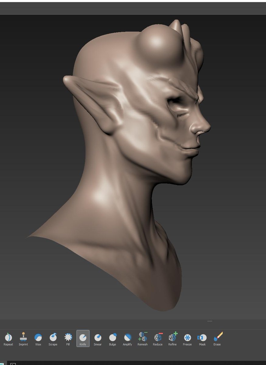 chumb0e's tweet image. UM so today I modeled my first ever head in Mudbox for uni!!!
The first two pics are of my first attempt where I purposefully didn&apos;t watch tutorials just to see how I&apos;d go. So now I&apos;ve got a nice before-and-after showing u the ~power of learning~
#mudbox #3Dsculpting