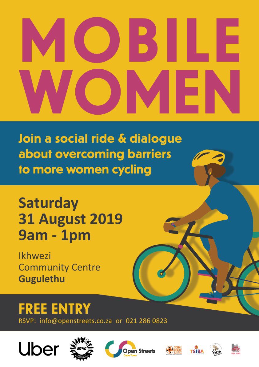 @YMashilwane of @Uber_RSA opening our #MobileWomen event in #Gugulethu: “why are South Africans afraid of / resistant to ride-sharing?” #UnsafeStreets #UnsafeRides #TransportSafety. @PedalPowerPPA @OpenStreetsCT @Bushradio @MichConstant @SonkeTogether @bevschafer @BENBikes_SA