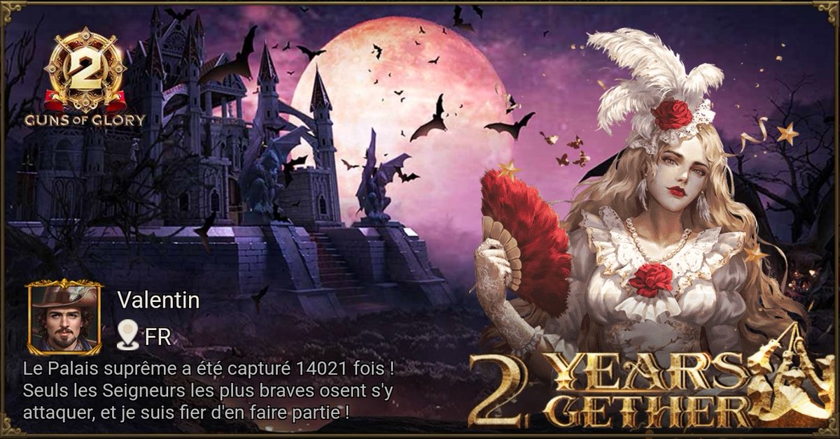 Valentiin55's tweet photo. [Événement spécial] Célèbre le deuxième anniversaire de Guns of Glory ! https://t.co/byDvfXwAHE https://t.co/Aqf44c0YNv