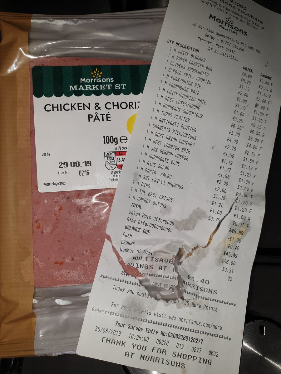 KnaptonPaul's tweet photo. @Morrisons really disappointed!! Just noticed my purchase was out of date day before purchasing?? https://t.co/utT7RDlSXn