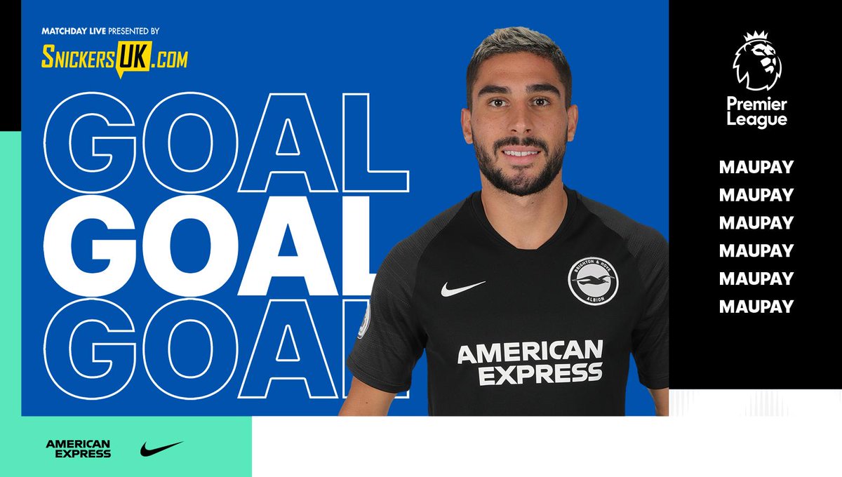 OfficialBHAFC's tweet photo. 54: GOOOOOAAAAAAALLLLL! 😍

IT HAD BEEN COMING, HE'S AT IT AGAIN! THREE IN THREE! 🔥

📲 Matchday Live is presented by @SnickersUKcom.

🦅 #CPFC 0-1 #BHAFC ⚫️ https://t.co/MzxyNThKLL