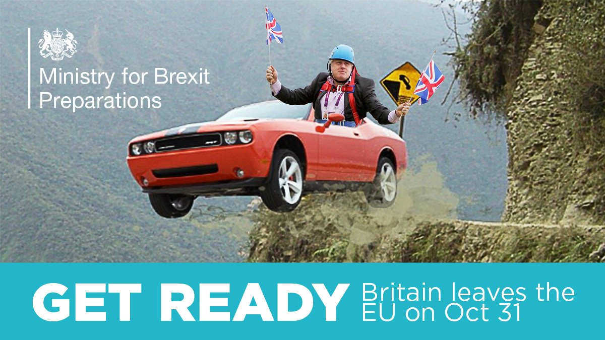 MinistryBrexit's tweet photo. We are leaving the EU on Oct 31, DO or DIE

The ministry advises worried citizens to stock up on wine and booze to numb out any feelings of anxiety, panic and despair

Anti-depressants will be available for non drinkers

#brexitpreparations https://t.co/HlcqeFVYC7