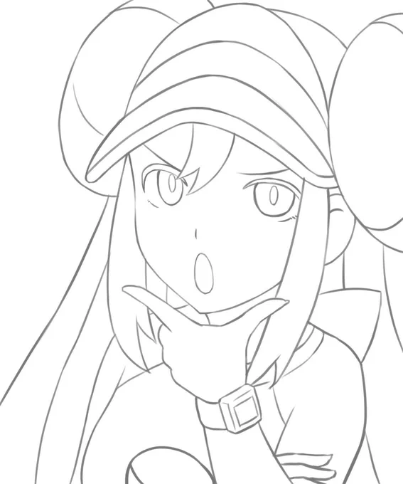 メイちゃん線画!時間あったら塗りたい!😊 