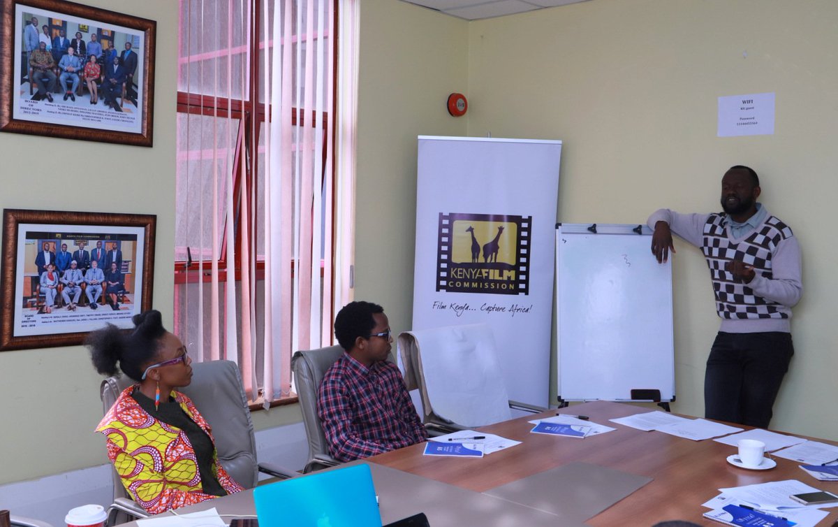 kenyafilmcomm's tweet image. This morning we&apos;re delighted &amp;amp; honoured to host Mr Fidel Namisi - an award winning writer, screenwriter, novelist &amp;amp; film producer as he shares his knowledge, skill &amp;amp; experience with the shortlisted nominees of the just concluded  National Scriptwriting Competition #BestScriptKE
