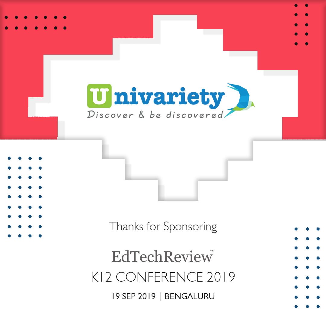 etr_in's tweet photo. EdTechReview is happy to announce Univariety as Guidance Partner at the K12 Ed Tech Conference Bengaluru 2019. Meet the Univariety team at Taj MG Road, Bengaluru on 19 Sep, 2019. Register here : https://t.co/RWX1XFmUGu #elc19 #etr19 #edtech #education #elearning #edchat https://t.co/8JOVXkje8T