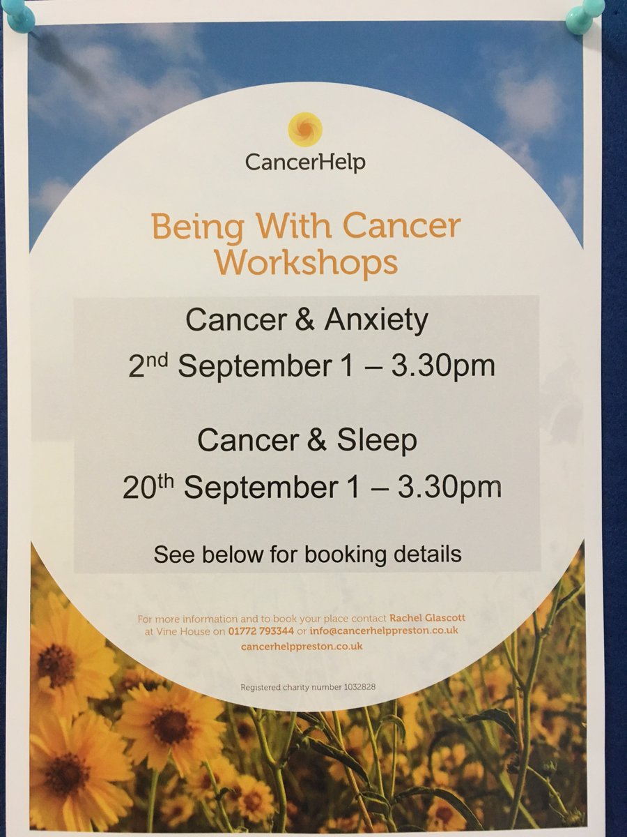 CancerHelpLtd's tweet photo. Being with #Cancer is difficult. These small group workshops @cancertales recognise this and give you some tools & techniques to help manage some of these difficulties.
Ring us on 01772 793344 to book your place or find out more.
#LocalCancerSupport #CancerServices Pls RT https://t.co/7X5BVjWp12