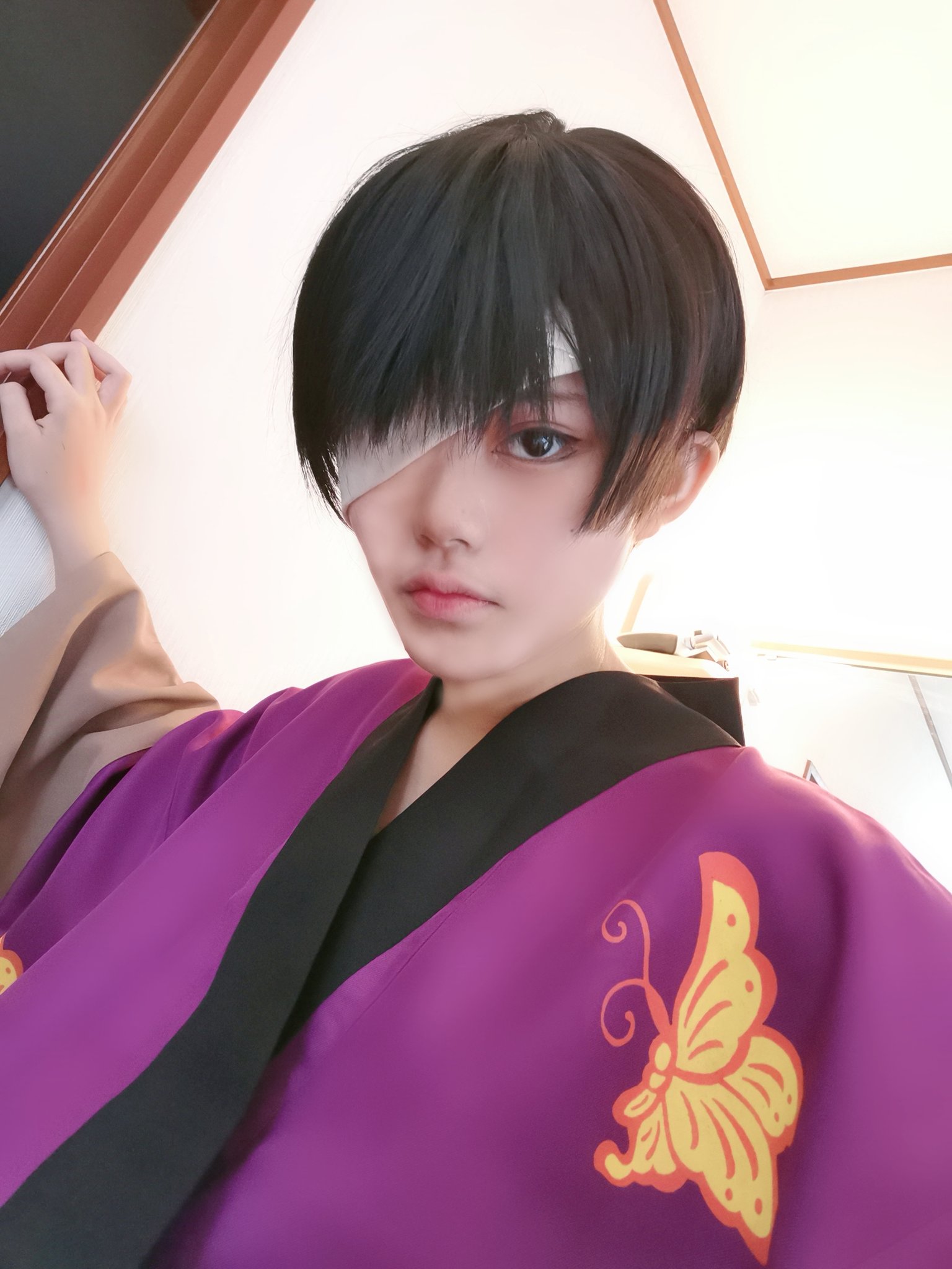 銀魂　高杉　コスプレ　ウィッグ 銀魂 高杉晋助 少年 コスプレウィッグ｜cosonsenコスプレ通販