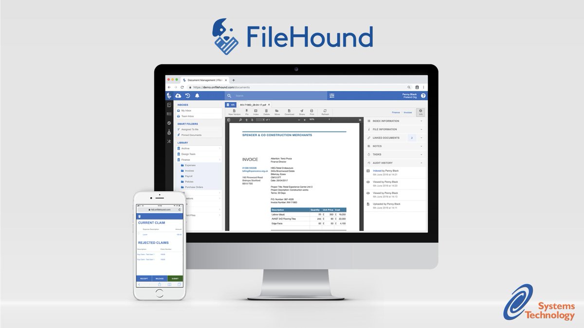 FileHound's tweet image. FileHound, a #documentmanagement platform for the future. Learn more about our core features for developing #automatedworkflows &amp;amp; #documentaudit trails for #compliance! filehound.co.uk/all-features
#edms  #digitaltransforamtion