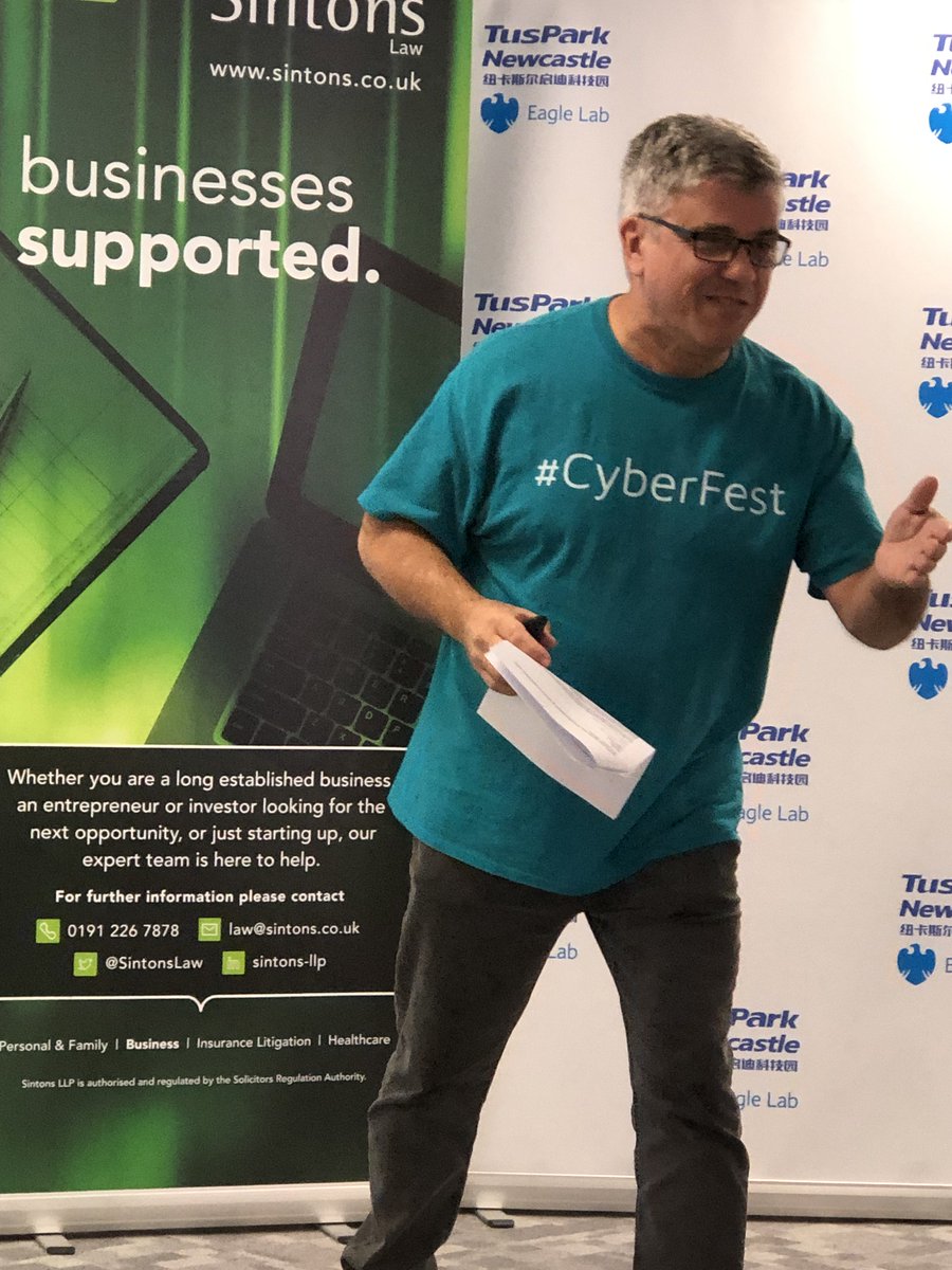 PhilJackman's tweet photo. #CyberVest action shot.
Tickets for all eleven events at #CyberFest - the North East's biggest cyber security festival - are available here:
https://t.co/7VStvSbslD
@dynamonortheast https://t.co/KfgHTHKemg
