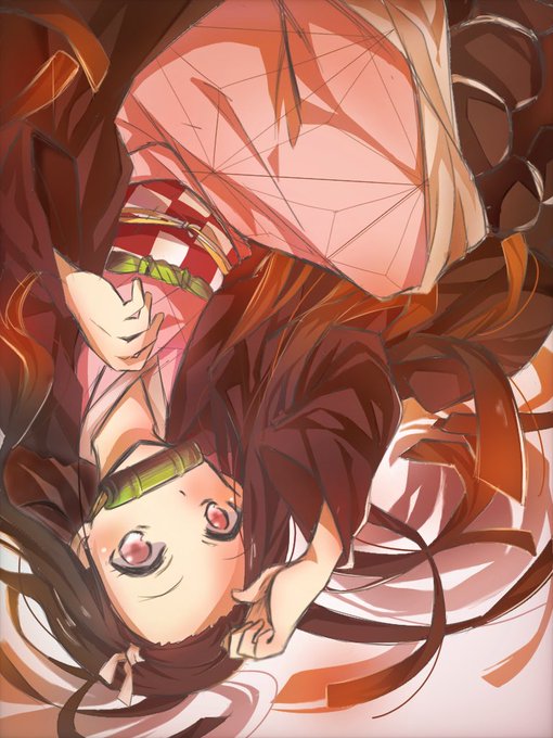ふうさんがTwitterに投稿した竈門禰豆子(鬼滅の刃)のイラスト。