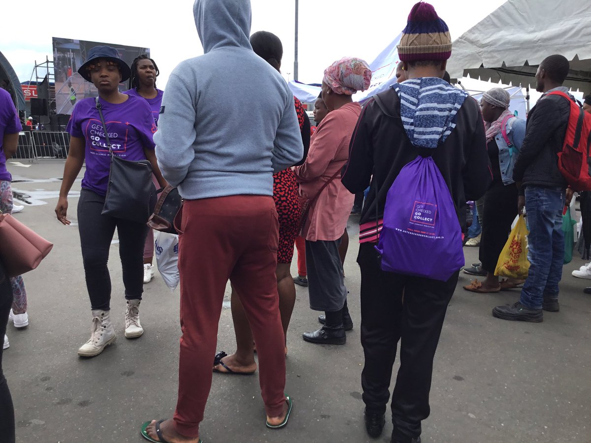 HealthStatusZA's tweet photo. When last have you had your health checked? We are at @UmlaziMegaCity - come and get tested for free #getcheckedgocollect https://t.co/MiDTPjUfOJ