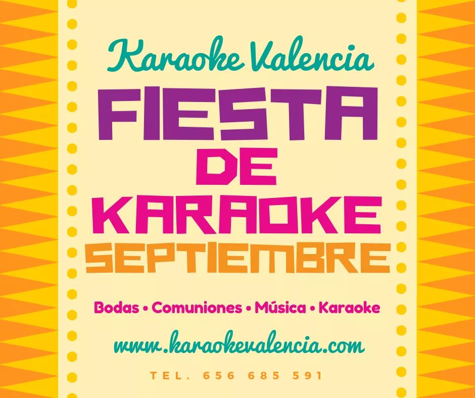 ValenciaKaraoke's tweet photo. #Septiembre hay que comenzarlo con buen pie así que nada mejor que volver de vacaciones cantando tus canciones preferidas con nuestra fiesta privada de #karaoke. 
Tú decides dónde y cuándo y nosotros nos encargamos de todo. 
🎤🎶🥳😍➡️ https://t.co/yi99bUhmB4
#Valencia https://t.co/nxNQcDi06x
