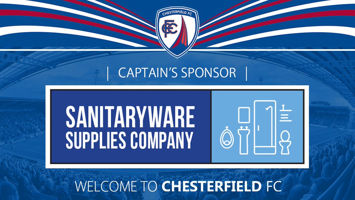 Welcome to our captain's sponsor today <a href="/SanitarywareSC/">Sanitaryware Supplies</a> <a href="/ChesterfieldFC/">Chesterfield FC</a>