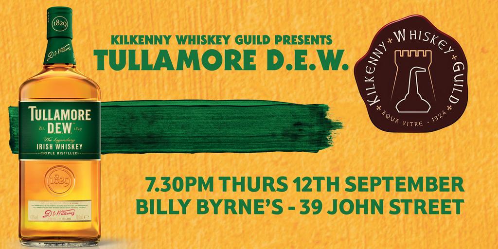 KilkennyGuild's tweet photo. Our September Event! "Tullamore D.E.W. will be showcasing the versatility of our whiskey through a number of contrasting serves along with offering a variety of food pairings on the night" 
https://t.co/LVwTucOPZK 
#Irish #Whiskey #IrishWhiskey #TheFirstDrop #Ireland #Kilkenny https://t.co/W604rRepTF