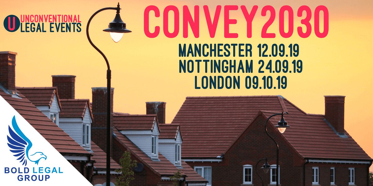 Join us in #Manchester on 12th September for the <a href="/Legal_BoldGroup/">Bold Group</a> #Convey2030 Roadshow! To find out more and book your place visit dlvr.it/RCCzNX #conveyancing #legaltech