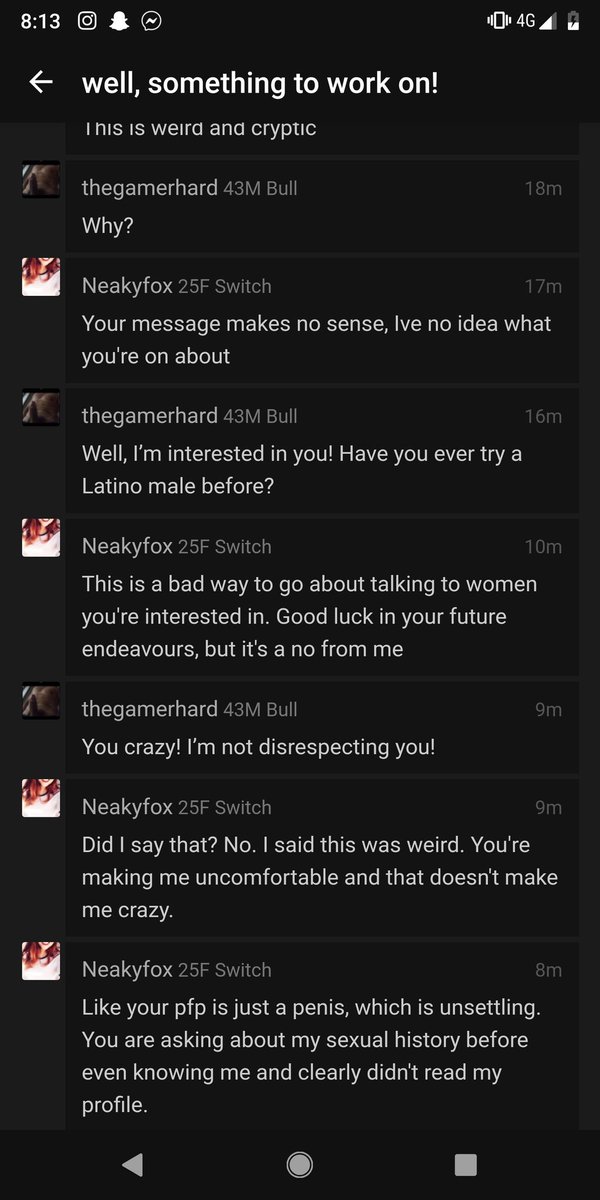 FoxNeaky's tweet photo. Reason 347 that fetlife sucks balls https://t.co/la3MjcR72D