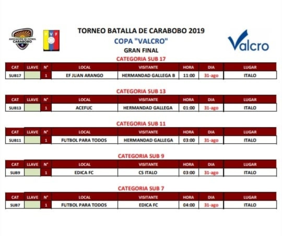 MantarrayaNata1's tweet photo. Porque cuando eres deportista, entiendes que  TODOS los deportes son importantes. Te presentamos el calendario de la final de futtbol "Torneo Batalla de Carabobo 2019" https://t.co/wdWy0WmVDK