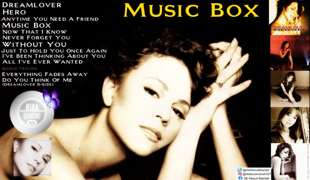 AllAboutMariah's tweet photo. "Music Box" was released on August 31, 1993.
@MariahCarey ๐
What are your favorite songs from the album? ๐ฆ
#26YearsOfMusicBox
#DiamondAlbum ๐๐ฟ
https://t.co/8jqdExdS7c https://t.co/eSRK14jygR