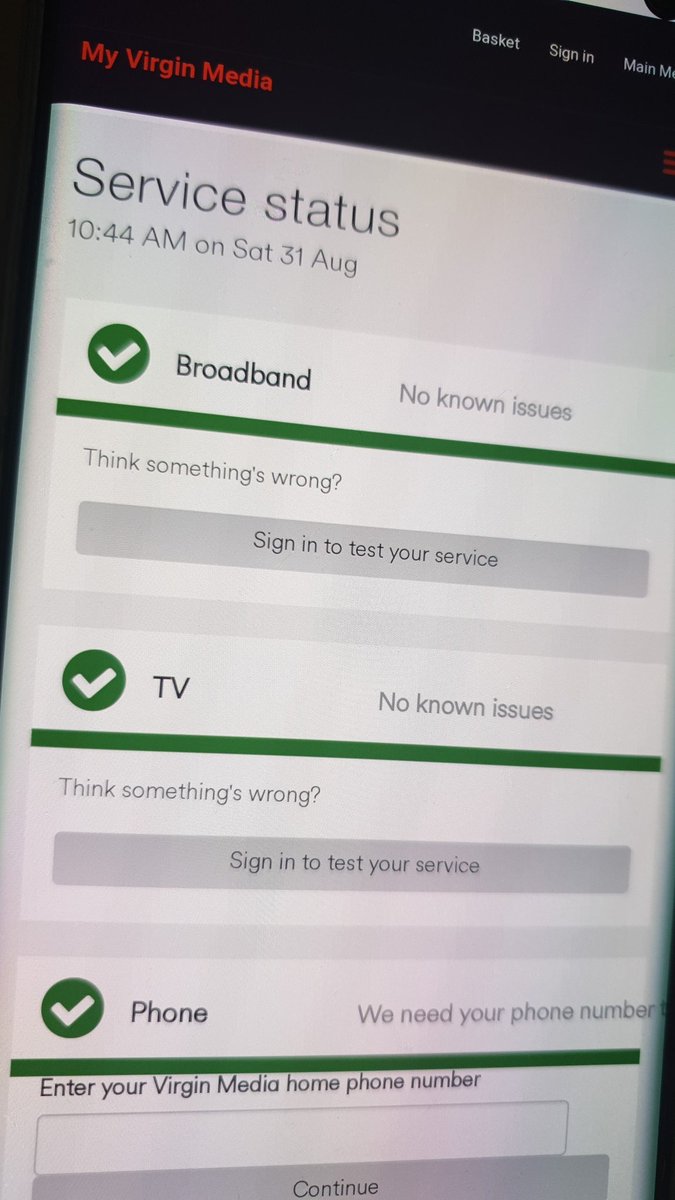 kadeyjames's tweet photo. @virginmedia what's going on with the broadband? This says it's fine but you have to call to find out it's actually a mess... someone pull their finger out...please https://t.co/M1DUqt5342