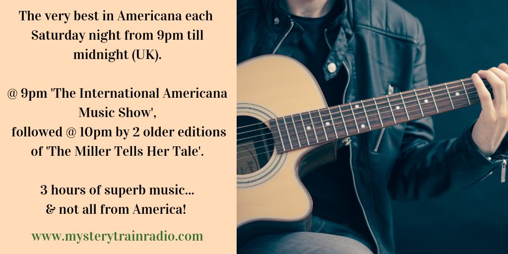 9PM (UK) it's #Americana time. Michael Park sharing tracks he's enjoyed the last few years & Karen Miller playing selections from @HappyWoman9 @thewailinjennys @RayLaMontagne & more. Listen via mysterytrainradio.com/listen or via @tunein radio @ tunein.com/radio/Mystery-… :)