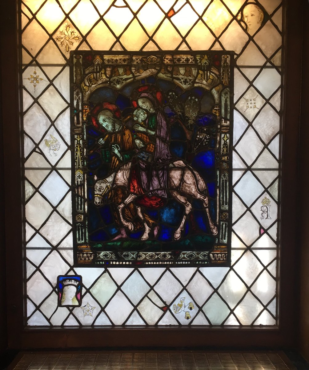 IUgradSA's tweet photo. Stained glass in the Memorial Room at the Indiana University Union estimated age as early as 1260 AD.  Love the art in the building. https://t.co/C08vbdm09l