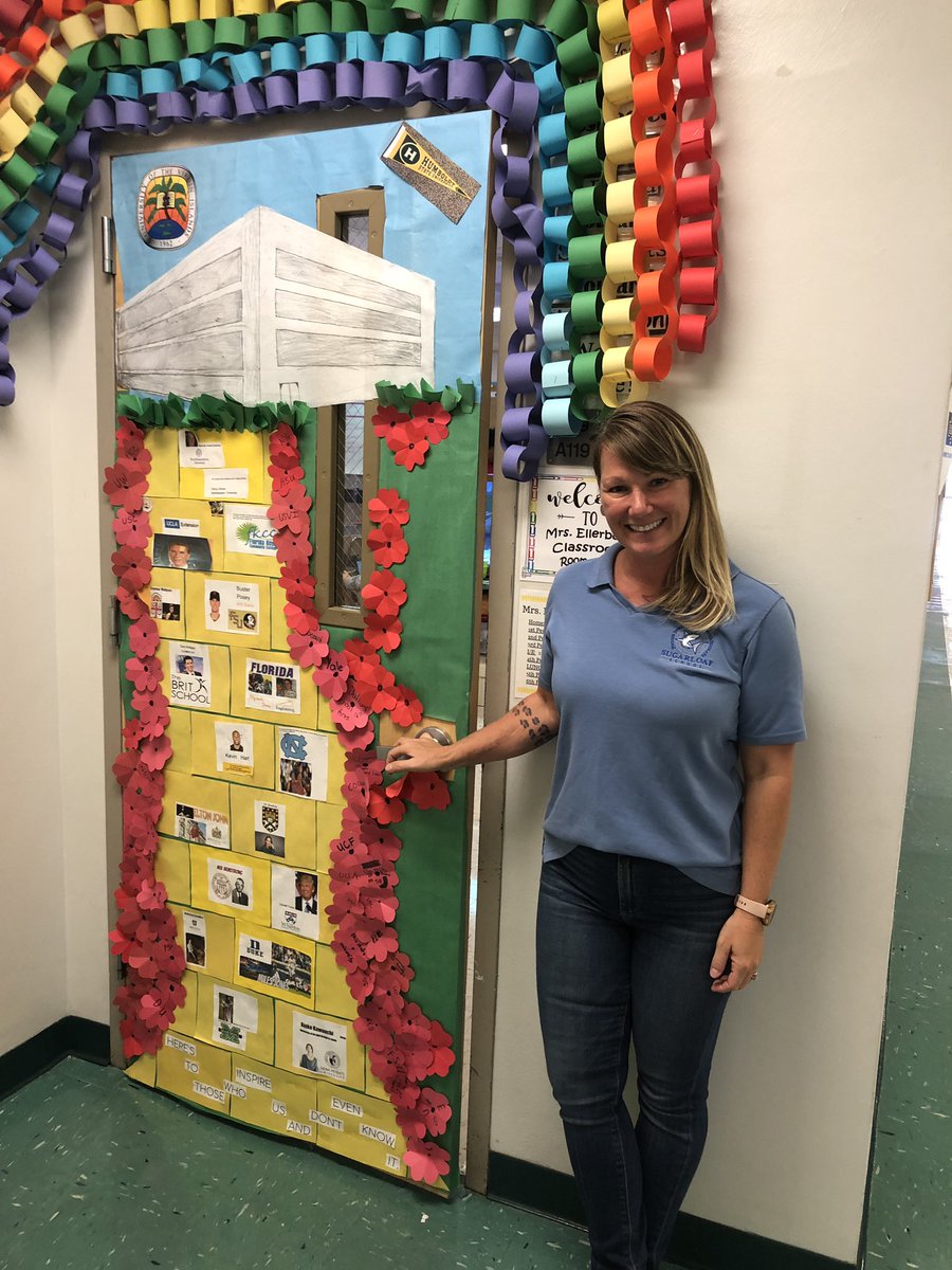 finsupavidstem's tweet photo. And the Sugarloaf AVID College Colors Week door contest winners are! Mrs. Elerbee’s. 8th grade Class and Mrs. Herrera’s Kindergarten Class. @finsupavidstem @AVID4College #growthmindset #CollegeColorsDay https://t.co/CZ4f5MjiPe