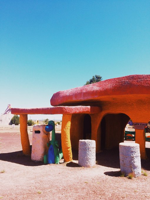 2 pic. Latergrams from this cute Flintstones village near the Grand Canyon last spring! This trip still