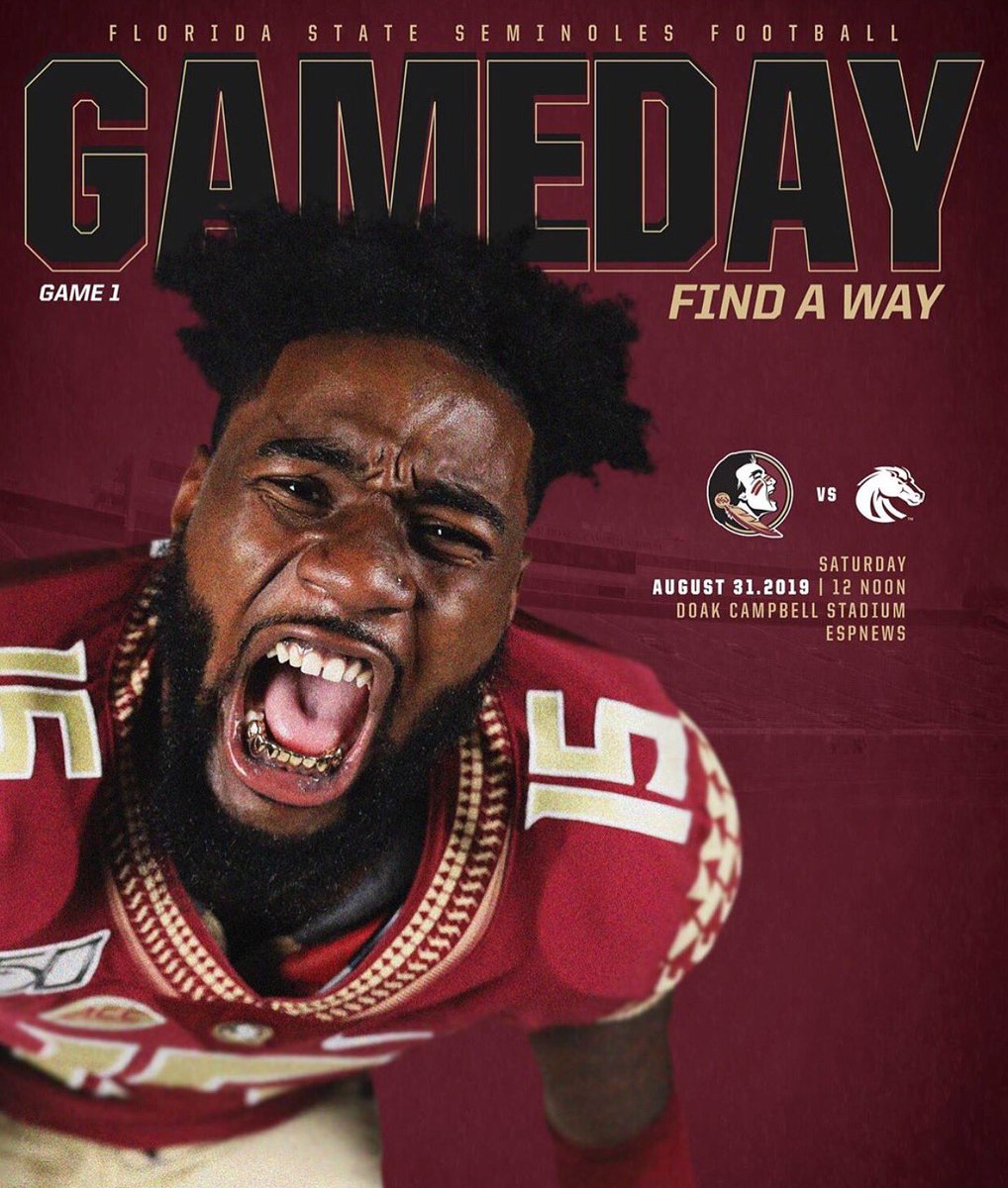 #CollegeFootball is back, #FloridaStateSeminoles vs #BoiseBroncos Today, let’s go get that #SeasonOpener #Seminoles, #SeminoleGang #FSU #FloridaState #TomahawkChop #ACC