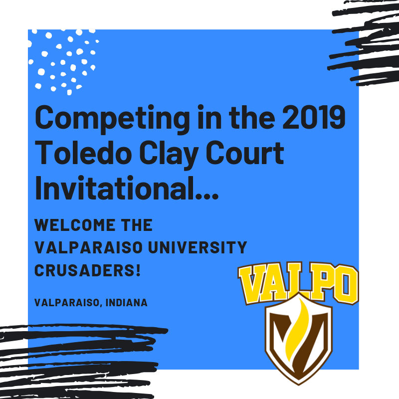 TOLClubTennis's tweet photo. TEAM ANNOUNCEMENT: We are happy to announce Valparaiso University will be competing in the 2019 Toledo Clay Court Invitational on October 11-13. 

To sign your club team up simply visit https://t.co/RvAbyV1Eqf https://t.co/JImvxlRn3k