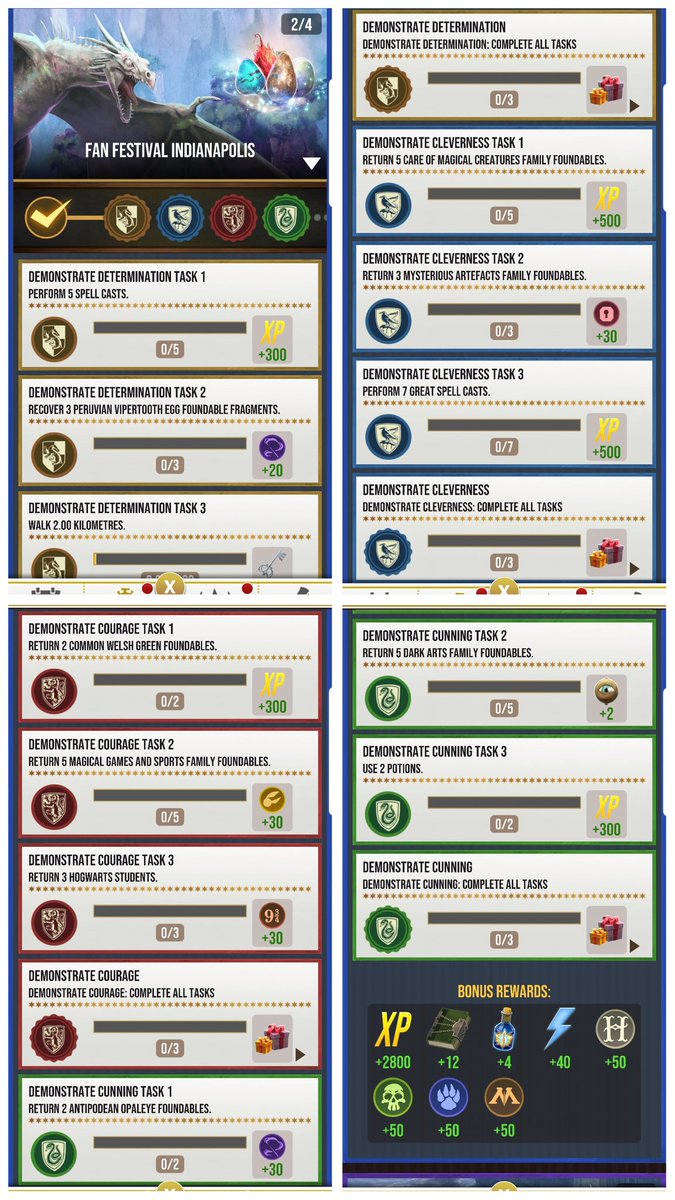 SirJoseph21st's tweet photo. Page 2 of the event. SOO MUCH TO DO!! 📃🥰 #WizardsUnite #WUFF #HPWU #HPWUFF https://t.co/3fFcv1Y3mF