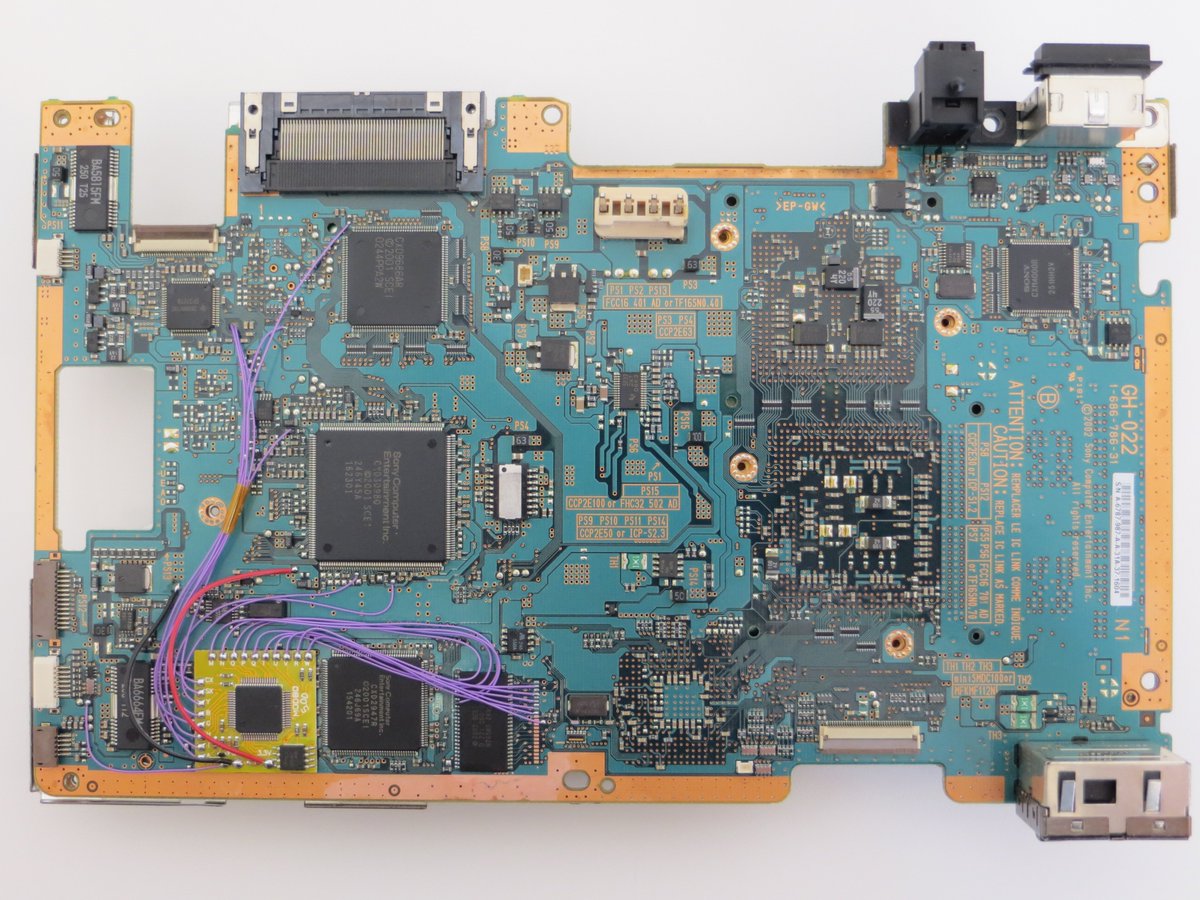 ConsoleMods's tweet photo. Sony #PlayStation2 #Modbo5 #MatrixInfinity #modchip install. Installed into a GH-022 SCPH-39003. Region free gaming from USB/HDD. #ConsoleModding #ConsoleMods #PS2 #PS2Mods #ClassicGaming #VintageGaming #OldSchoolGaming "#RetroGaming" #Soldering #Electronics #Gaming #PlayStation https://t.co/G63D1mT0Pa