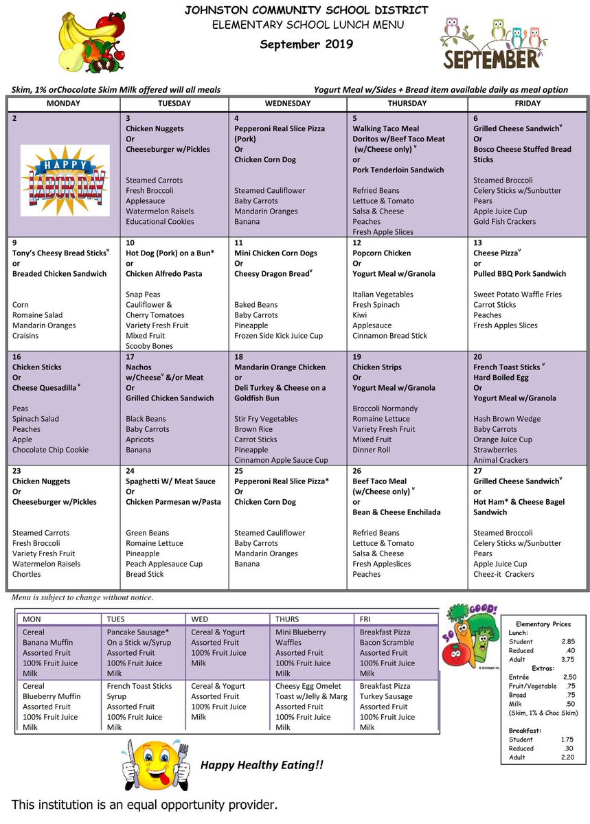 JCSD_HZE's tweet photo. Our September lunch menu: https://t.co/7ATCtAKMUf
