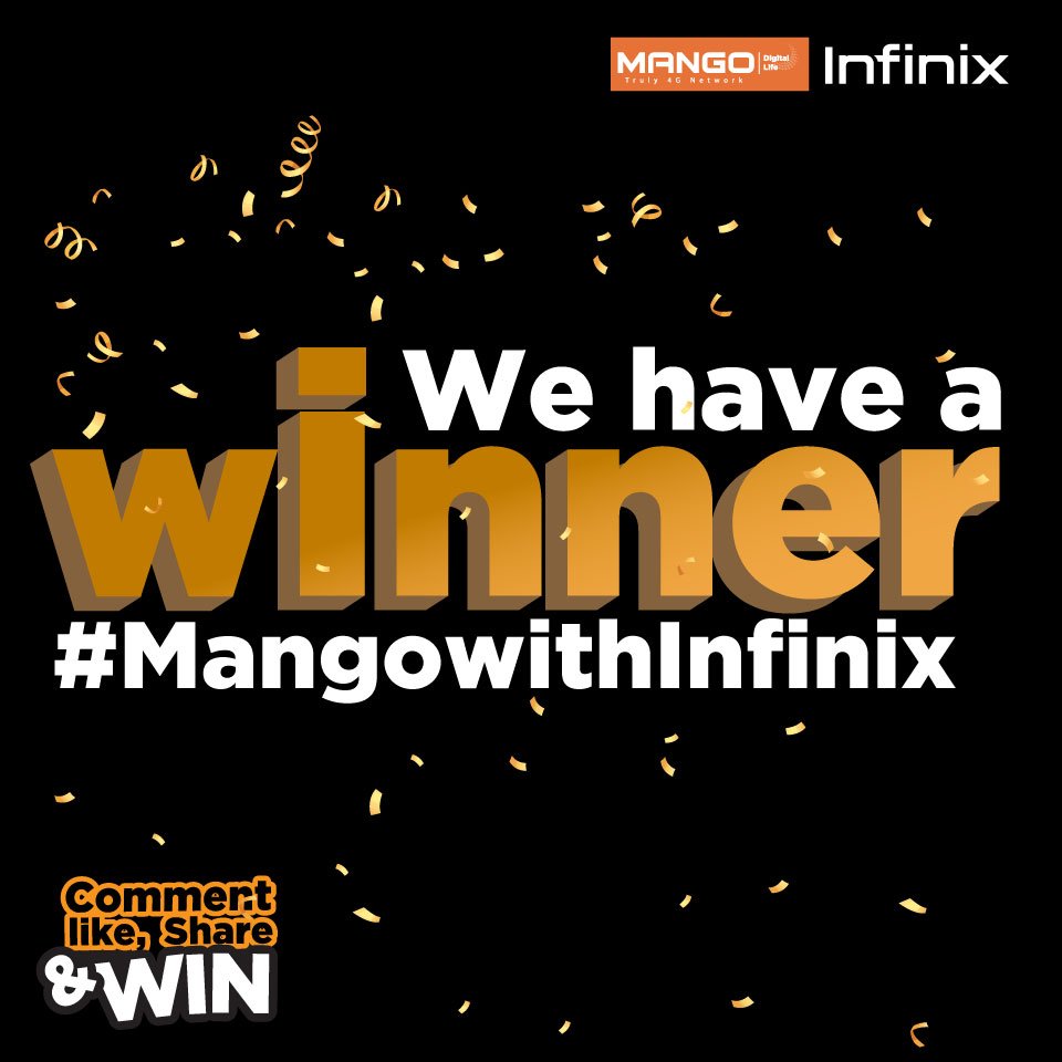 Mango4G's tweet photo. The winner of #MangowithInfinix this week is #UmuhozaKerra, she shared the right post comment on it and gotten the most likes using the right hashtag, so congratulations to you, we thank you all for participating and don't miss out another competition https://t.co/TPK0CNf9S4