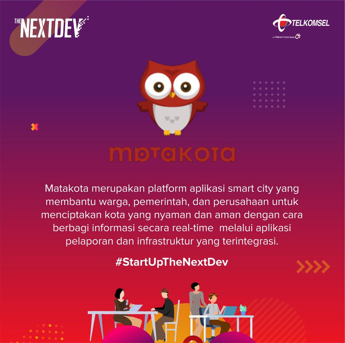 NextDev_id's tweet photo. #startupthenextdev yang menciptakan kota yang nyaman dan aman dari tindak kejahatan melalui platform aplikasi smart city: https://t.co/PjU4HsYvFv