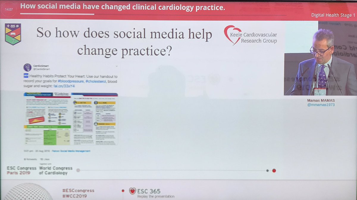 rbcasado's tweet photo. How social media changes cardiology? How to implement guidelines in the community? How to be updated? #ESCCongress19 @mmamas1973 @DrMarthaGulati @DrPascalMeier @purviparwani @mirvatalasnag guidelines vs new technologies https://t.co/W5hAhUnHoH