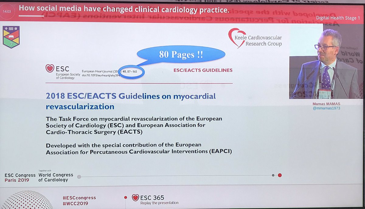 rbcasado's tweet photo. How social media changes cardiology? How to implement guidelines in the community? How to be updated? #ESCCongress19 @mmamas1973 @DrMarthaGulati @DrPascalMeier @purviparwani @mirvatalasnag guidelines vs new technologies https://t.co/W5hAhUnHoH