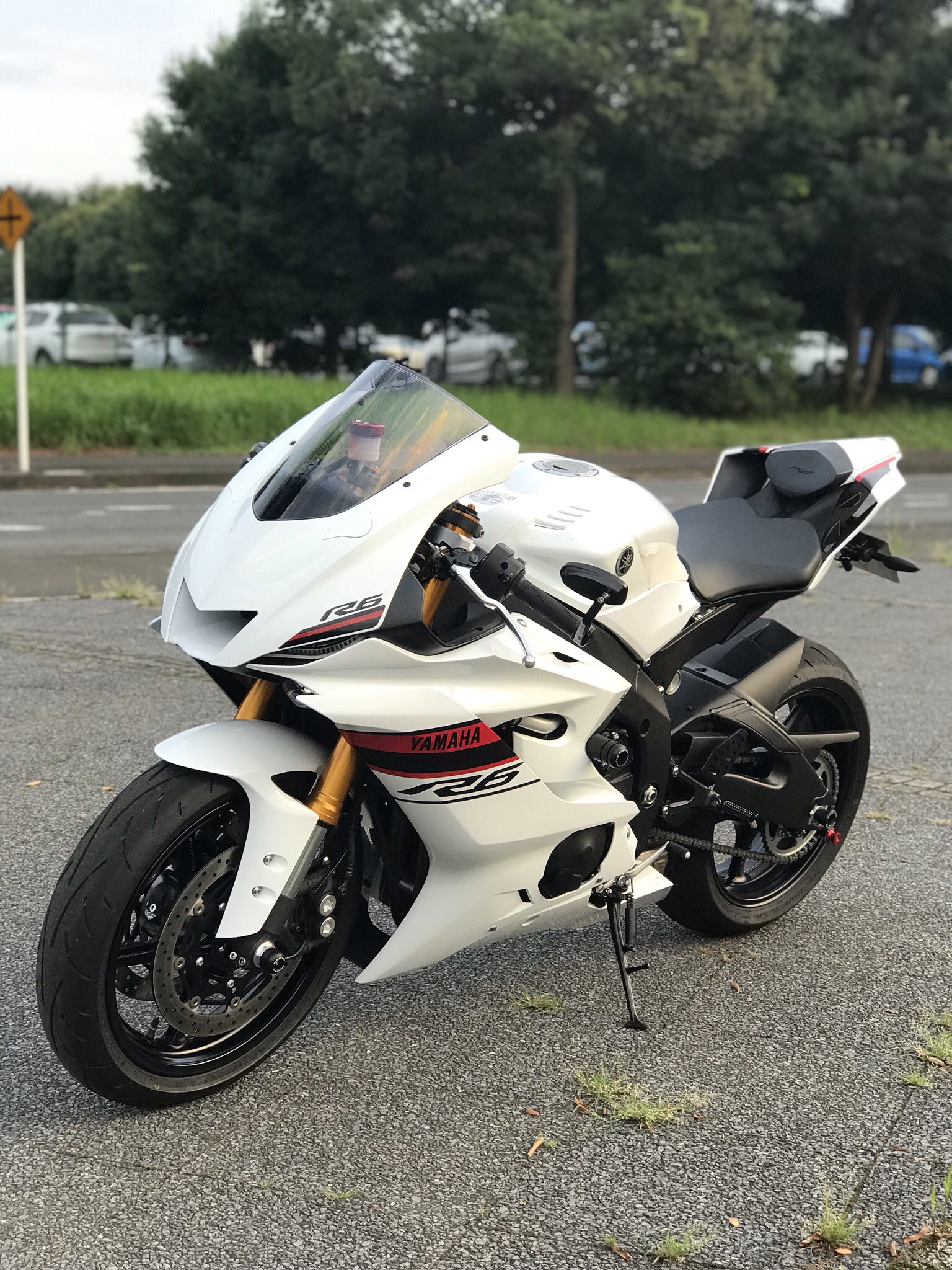 ハリー氏 白面の者仕様できた R6買う前からこのカラーリング 19アメリカ仕様 にしたかったのです アメリカ仕様と違ってフロントフォークがゴールドなのが拘り Yamahaが美しい 白面の者 うしおととら 藤田和日郎 T Co 91a3mc9rjg Twitter