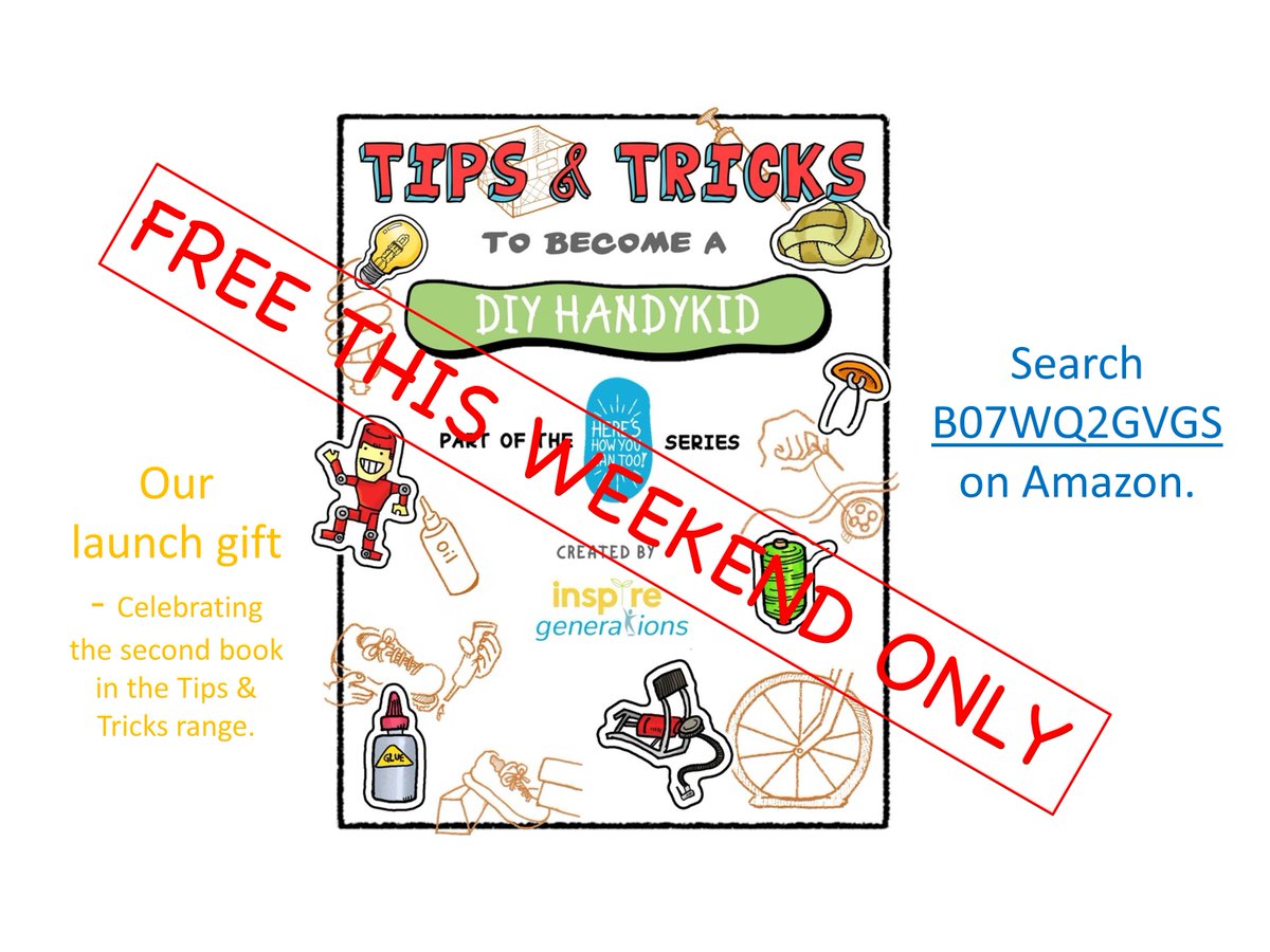 hereshowyoucan2's tweet photo. As part of our #TipsandTricks to Become a #DIY #Handykid launch. We're #gifting #FREE #eBooks #thisweekend. Search B07WQ2GVGS on #Amazon
https://t.co/hT84d3UHAk
#kidsbook #childrensbook #handy #handyman #handywomen #doityourself #fixit #recycle #upcycle #repurporse #reuse @IARTG https://t.co/XXqiJWHeGG