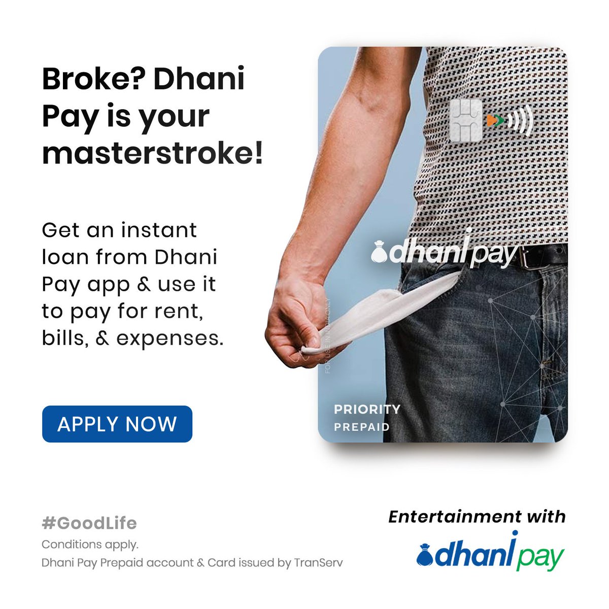 Short on cash is never your problem when you have Dhani Pay. get #InstantLoans and solve all our money problems like a bawse at nudg.in/dhpy