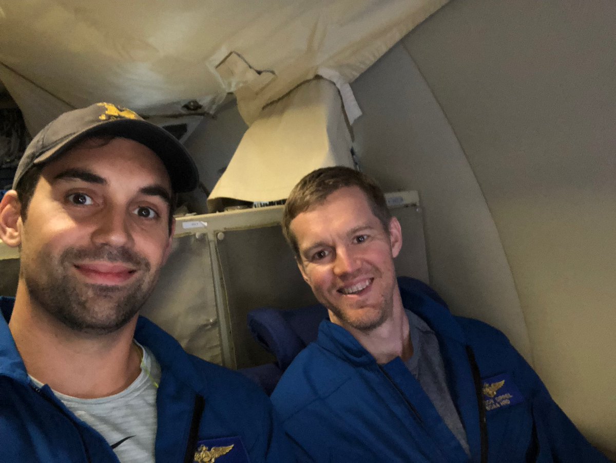 HRD_AOML_NOAA's tweet photo. HRD Scientists Gus and Jason currently onboard #NOAA42 collecting important observations in major hurricane #Dorian. Stay up to date with @NHC_Atlantic for the latest forecast. https://t.co/6DXoZQkBay