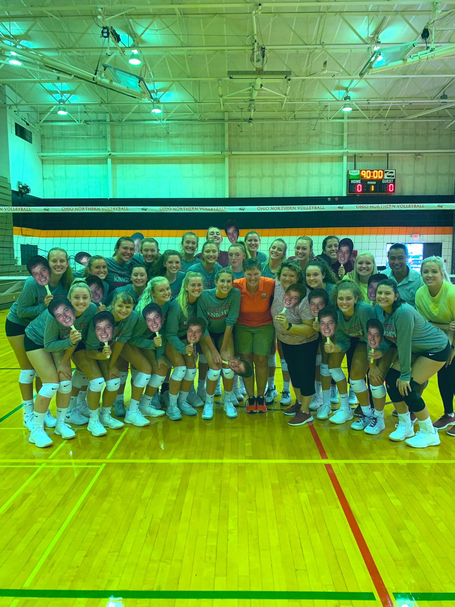 ONUVB's tweet photo. Thank you @AmberWarners and @CalvinVball for your super sweet honoring of Coach Witte!!! She was stunned seeing 25+ of “her” when she walked in!! 😂😂#d3volleyball #whatitisabout #finalseason #sportsmanship https://t.co/xHLmwlxXd4