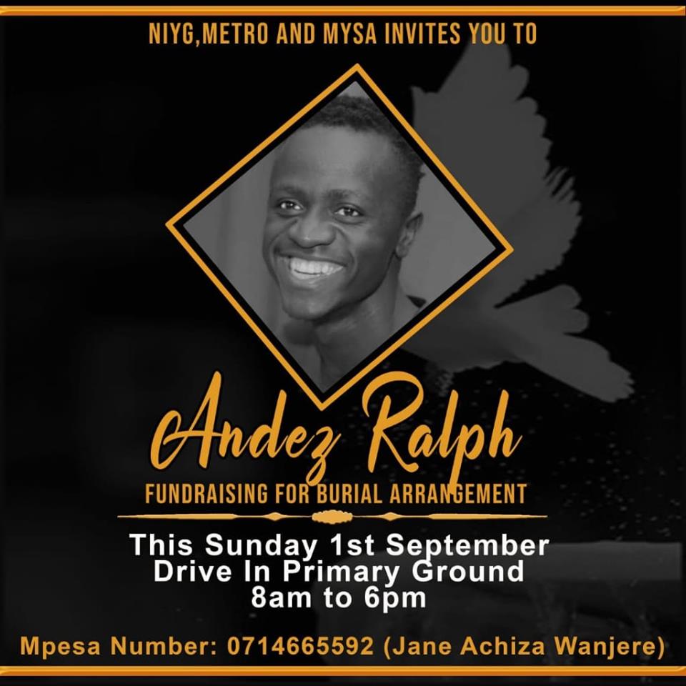 Lets us come together and support our brother 
all are welcomed
<a href="/super8kenya/">Super 8 League</a> 
<a href="/extremesportske/">Extreme Sports Ltd</a> 
<a href="/husseinmoha/">Hussein Mohammed</a> 
#RIPAndende