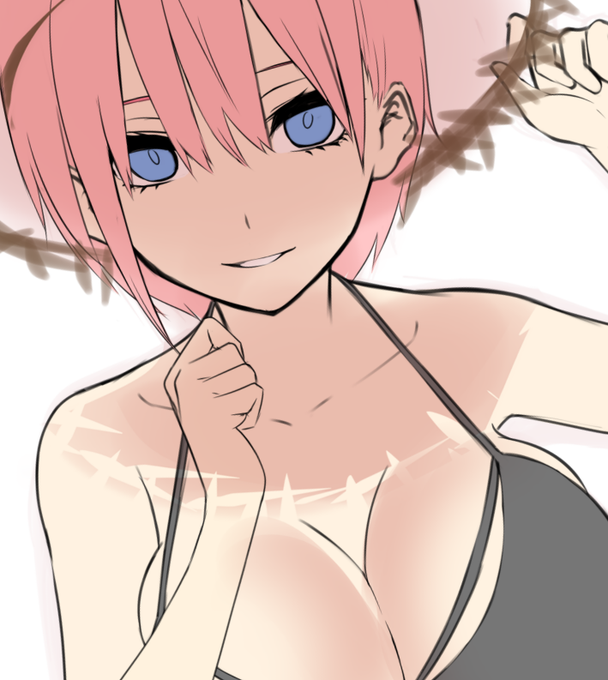 黒結(くろゆい)🔞宣伝垢さんがTwitterに投稿した中野一花(五等分の花嫁)のイラスト。