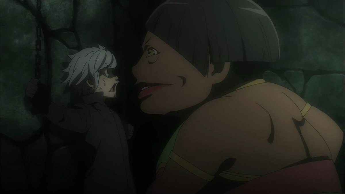 アニメマンガ名探偵すやまたくじ ダンジョンに出会いを求めるのは間違っているだろうか 8話 さあ おっぱじめるよ もはやヒキガエルの化け物やないかいっ が 関わっておいて戦うことも逃げることすらしないベルなら良し 救出は事後で 魅せるのは