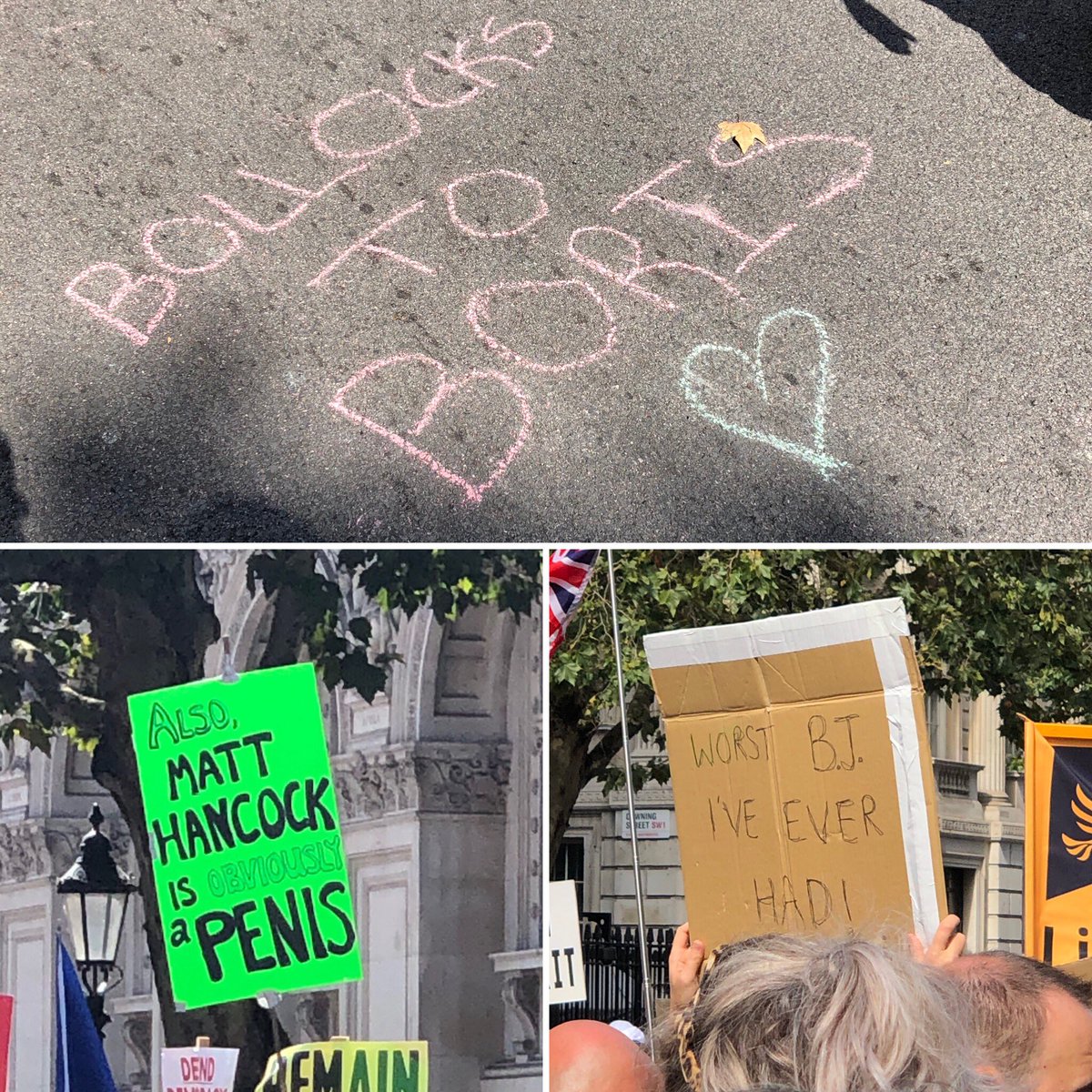 Medic_Russell's tweet photo. Itโs been a while since we last went and shouted at dickheads in charge. It was fun. #WorstBJEver #StopTheCoup #BorisJohnson @lozzlemcfozzle https://t.co/5fVNuUSidh